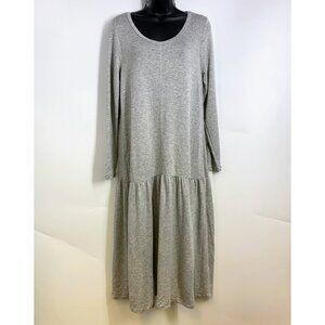 Dual Nature Women's Drop Waist Casual Long Sleeve Midi Dress Size S NWT